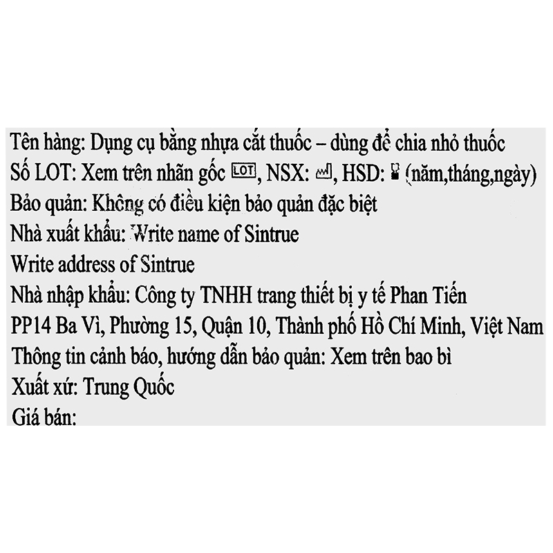 Dụng cụ cắt thuốc PT Medical - 8